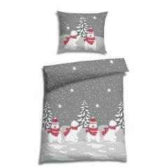 Flanelové povlečení Dines Grau