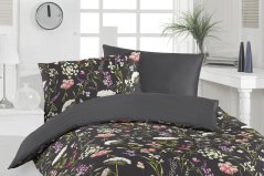 Saténové povlečení Florella Fioere Black