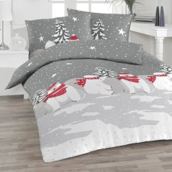 Flanelové povlečení Dines Grau