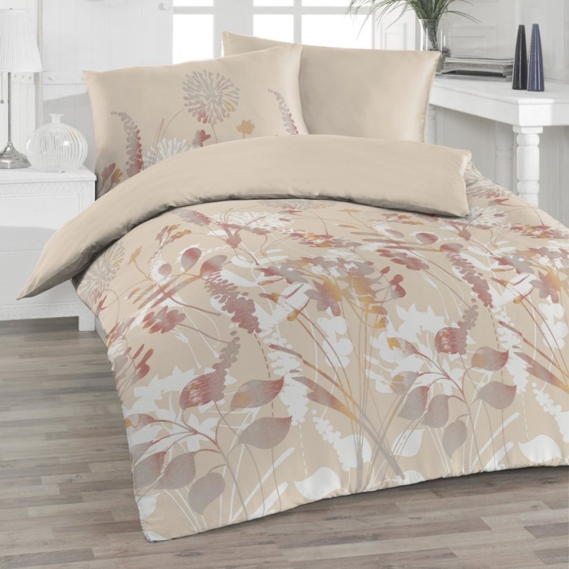 Flanelové povlečení Inas Beige