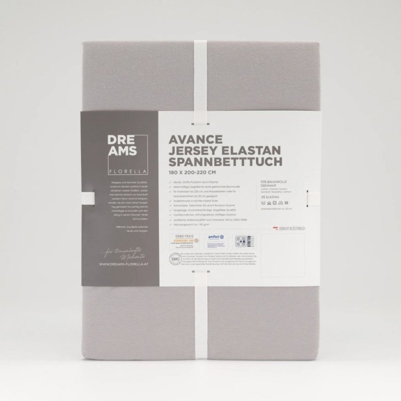 Prostěradlo Avance Jersey Elastan Silber
