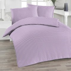Krepové povlečení Vichy Karo Lila