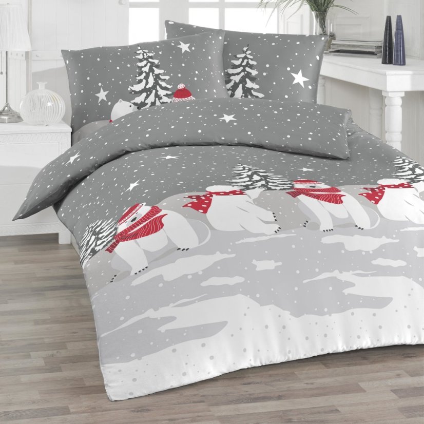 Flanelové povlečení Dines Grau