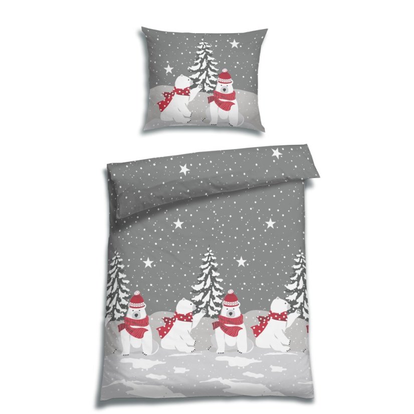 Flanelové povlečení Dines Grau