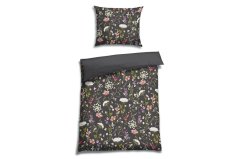 Saténové povlečení Florella Fioere Black