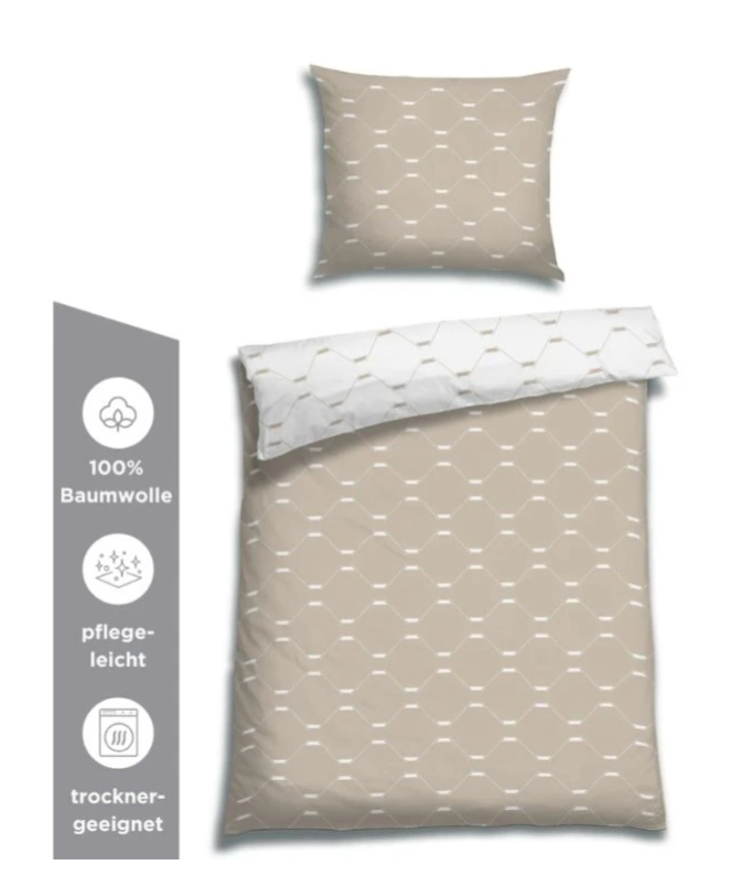 Povlečení Renforcé Bonia Beige